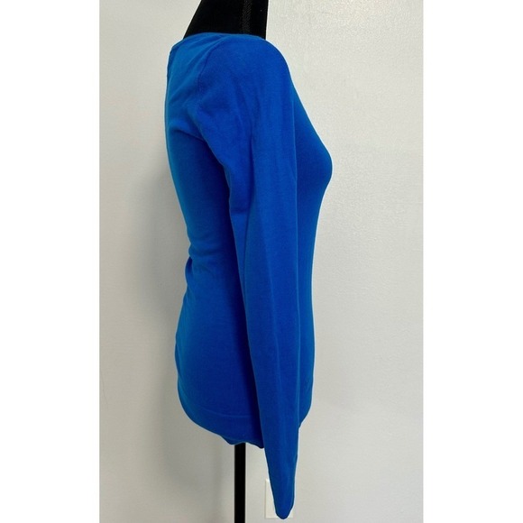Lilly Pulitzer V Neck Long Sleeve Sweater Royal Blue XS Cotton Blend - Picture 6 of 7